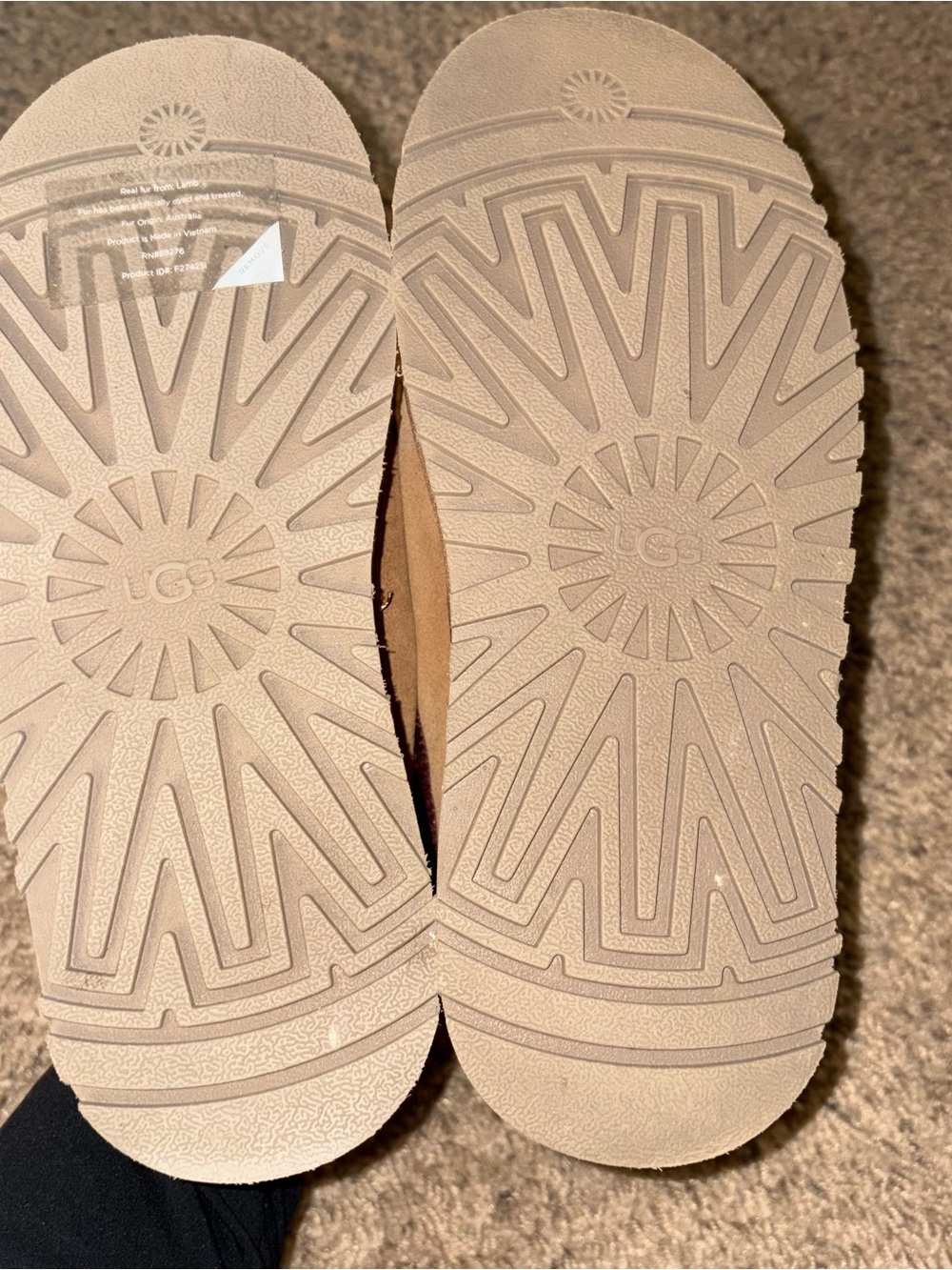 New UGG Tazz II Platform Slippers Tasman Shoes Chestnut Sz 7 - Picture 4 of 4